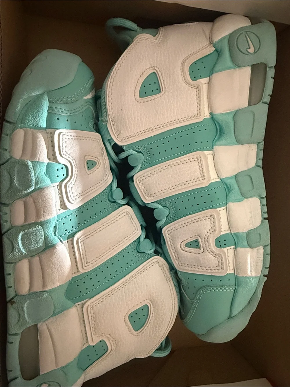 Nike Kids Turquoise and White Bubble Sneakers